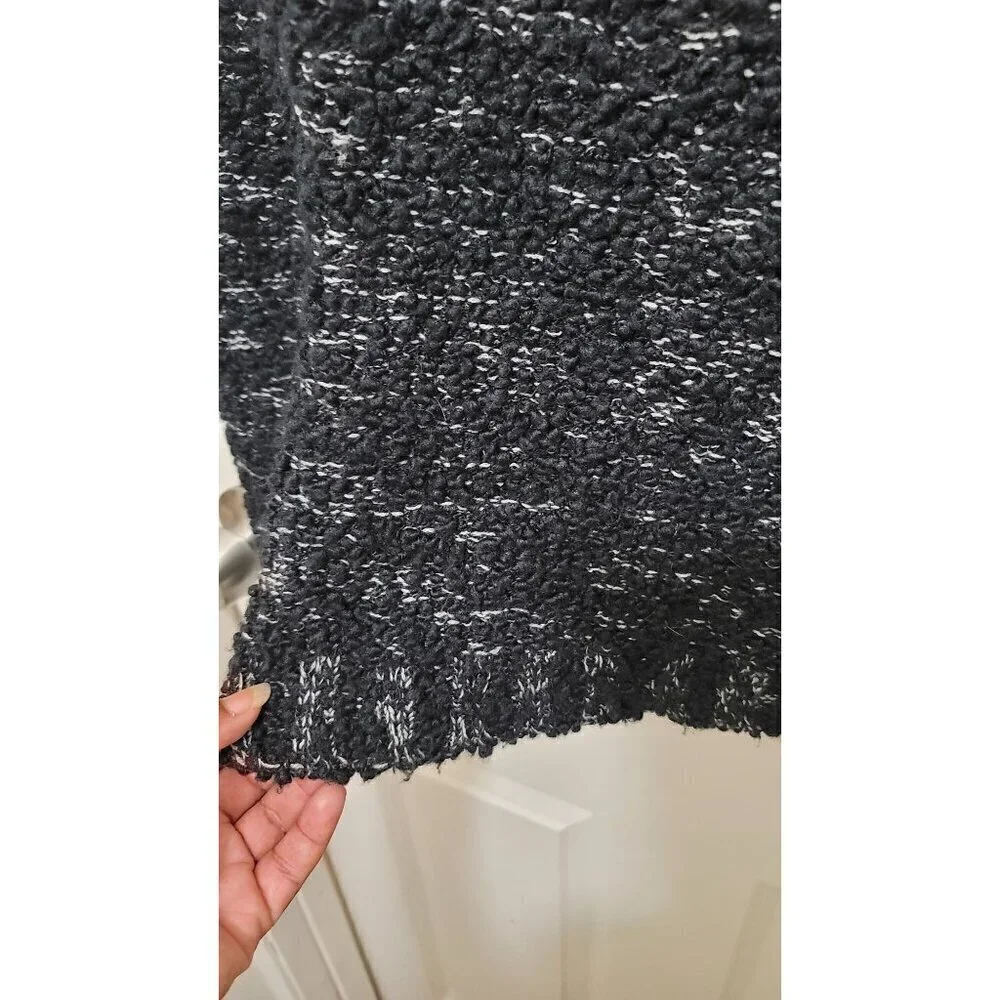 Oscar de‎ la Renta Sweater Womens S Black White Popcorn Knit Wool Blend Italy